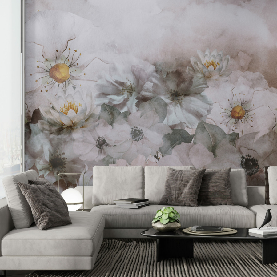 Květinová nástěnná malba Bright Bouquet - hlavní obrázek produktu