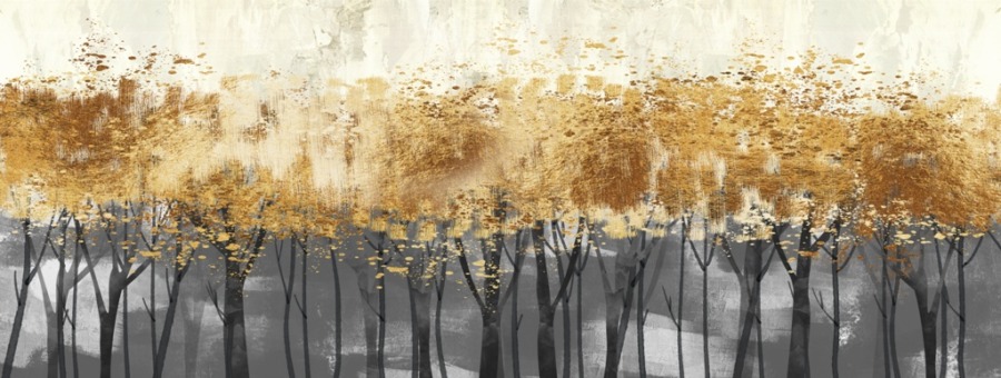 Fototapeta ze szpalerem jesiennych drzew Złote Korony Drzew - zdjęcie numer 2