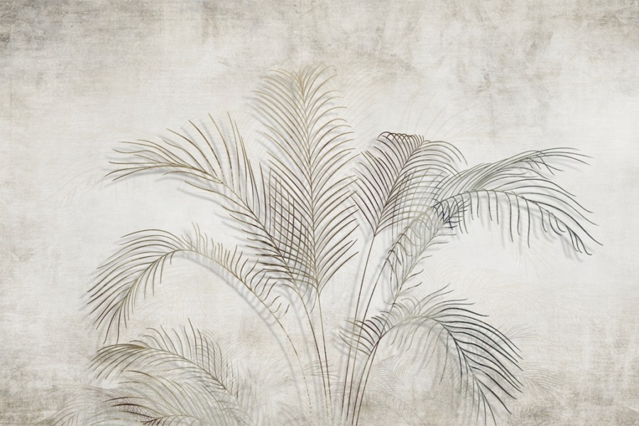 Nástěnná malba exotické palmy v mlze - obrázek číslo 2