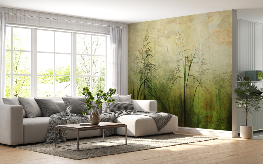 Nástěnná malba s motivem rostlin v sukulentních odstínech Grass green - hlavní obrázek produktu