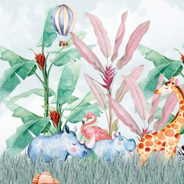 Nástěnná malba Barevná džungle pro děti
