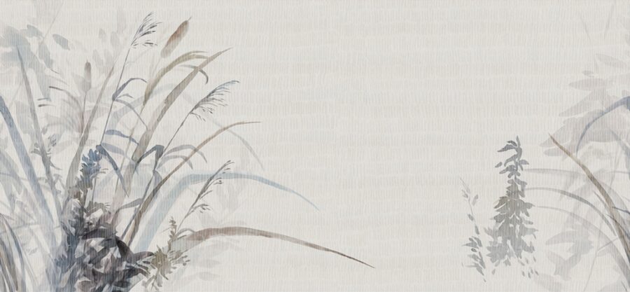 Nástěnná malba v minimalistickém stylu a tlumených odstínech Grass in the Mist - obrázek číslo 2
