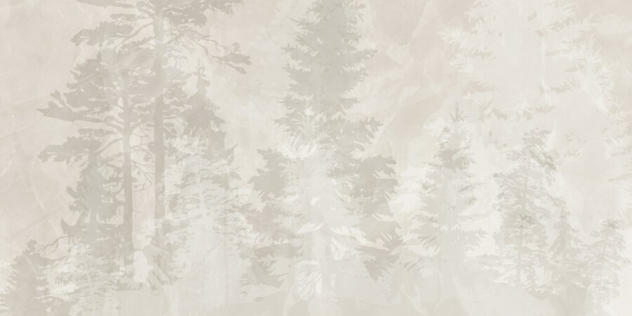 Fototapeta w nowoczesnej formie i odcieniach szarości Drzewa Za Mgłą - zdjęcie numer 2