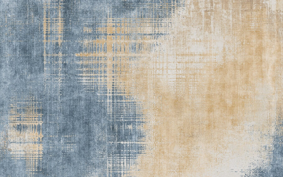 Fototapeta z widoczną teksturą tkaniny w kolorze piaskowym i niebieskim Dwubarwna Tkanina - zdjęcie numer 2