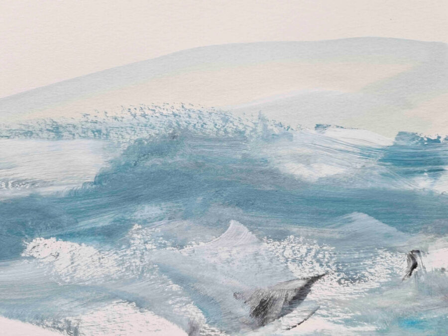 Fototapeta imitująca obraz malowany pędzlem w tematyce morskiej Morskie Fale - zdjęcie numer 2