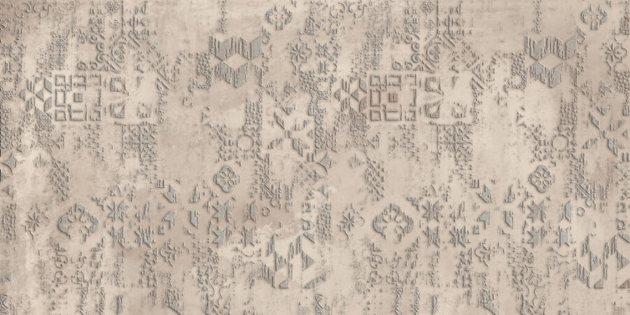 Nástěnná malba v béžových odstínech s motivem připomínajícím opotřebovaný koberec Konvexní motiv - obrázek číslo 2
