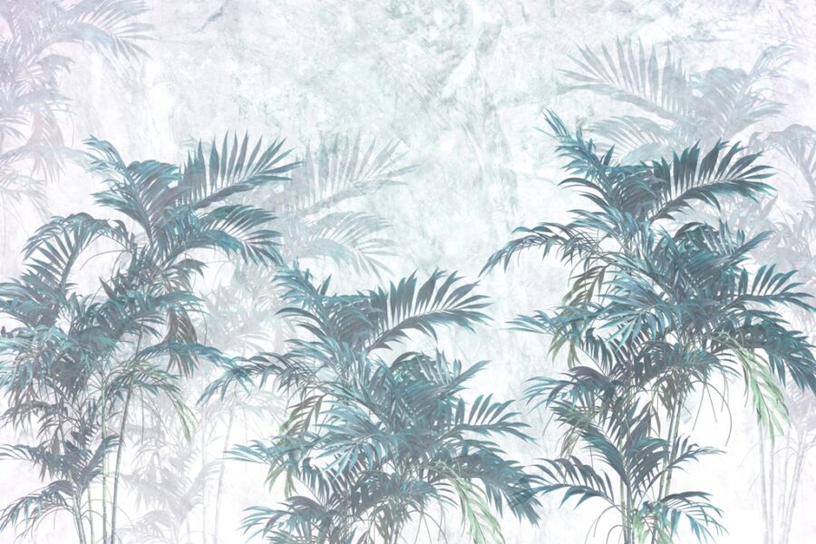Nástěnná malba exotické krajiny v barvách, které se hodí do každé místnosti Blue Palms - obrázek číslo 2