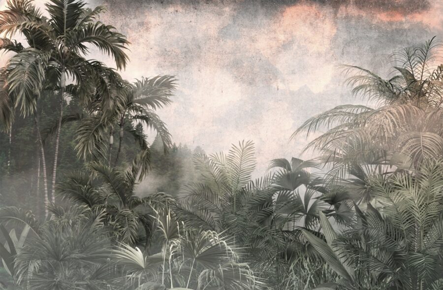 Nástěnná malba evokující horké prázdninové svítání na exotickém ostrově - obrázek číslo 2