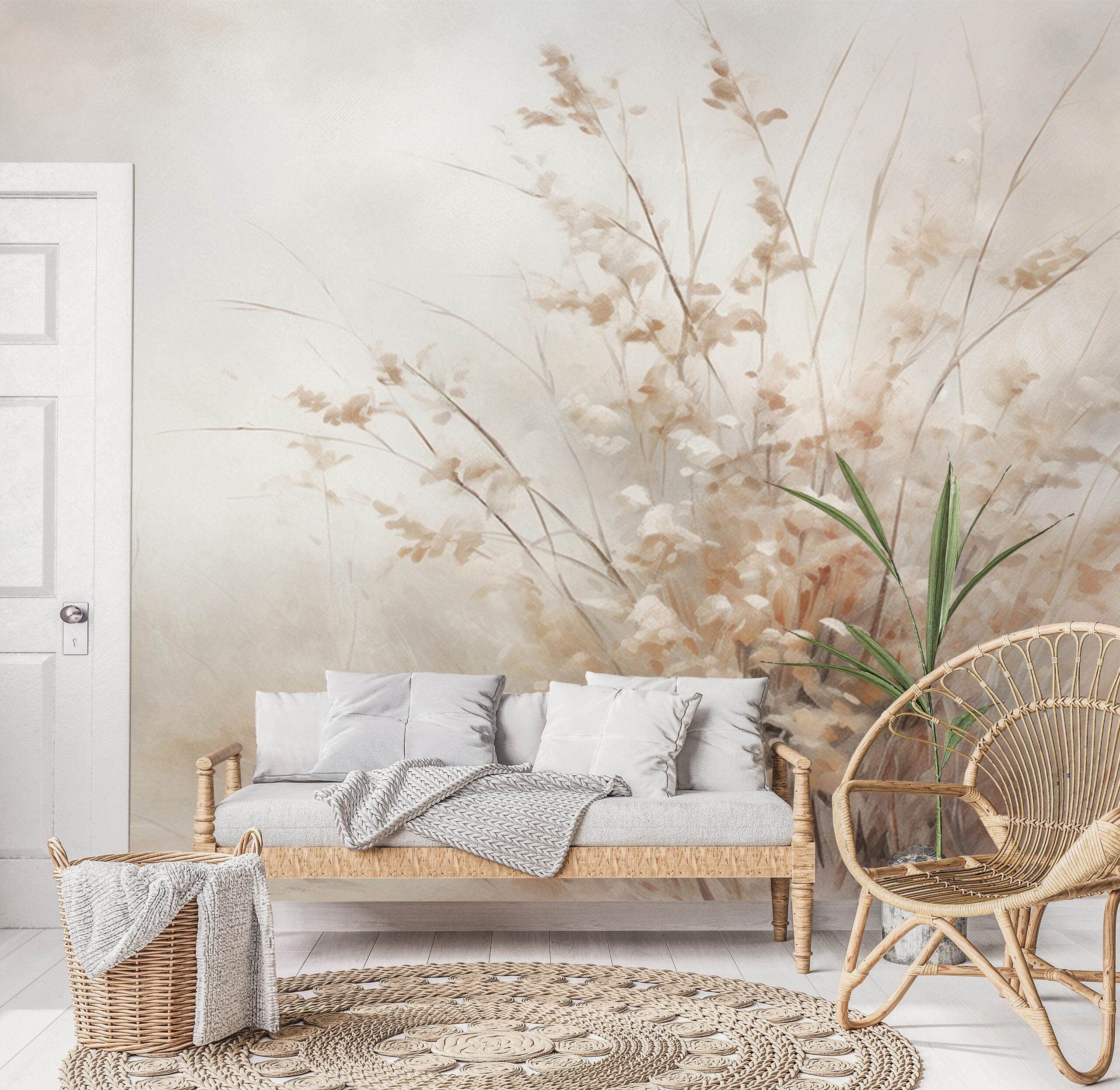 Misty View v béžové tapety