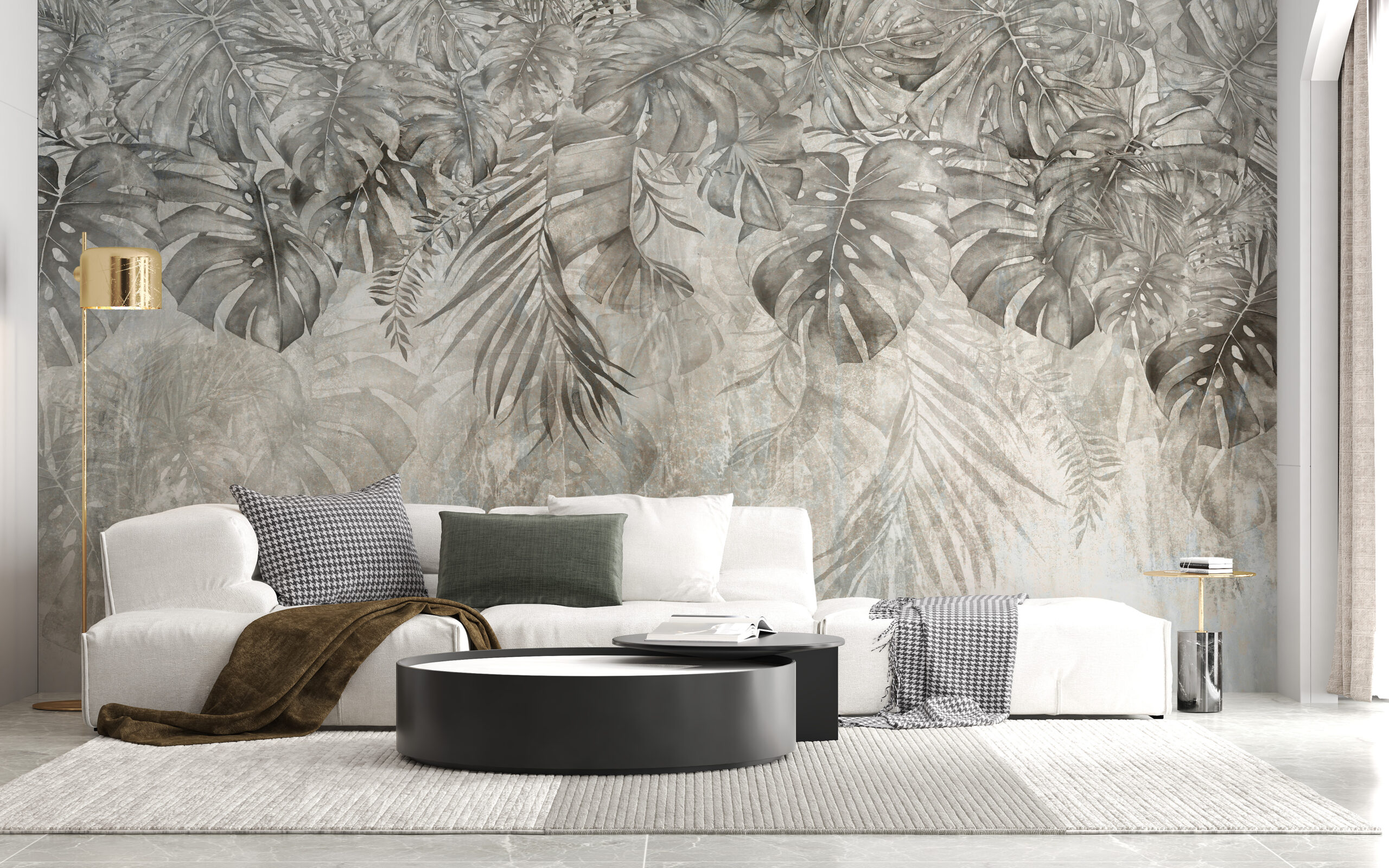 Nástěnná malba listů Monstera