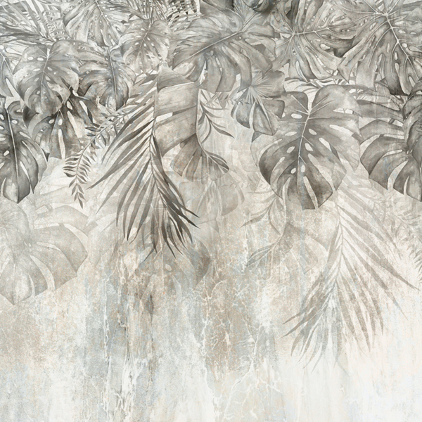 Nástěnná malba listů Monstera