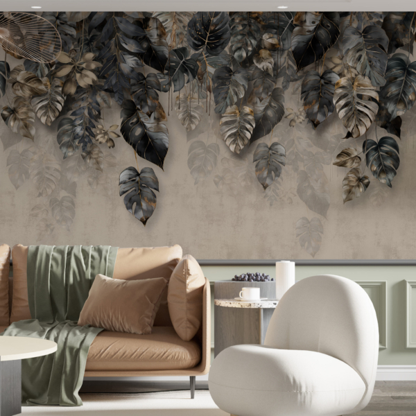 Nástěnná malba Hanging Leaves