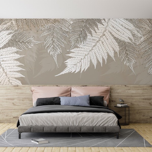 Nástěnná malba vzdušných listů kapradiny