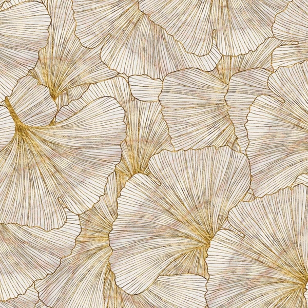 Nástěnná malba Golden Leaves of Harmony