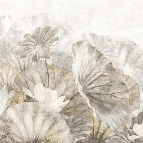 Tapety béžové lotosové listy