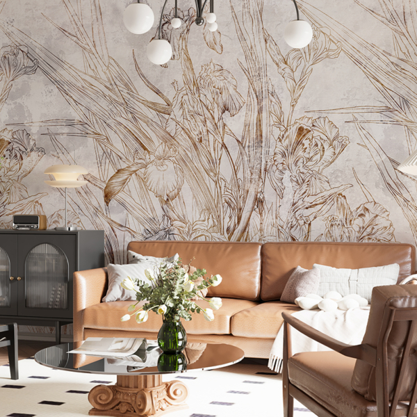 Nástěnný obrys květin