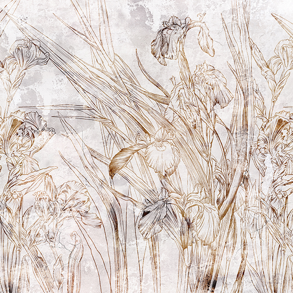 Nástěnný obrys květin