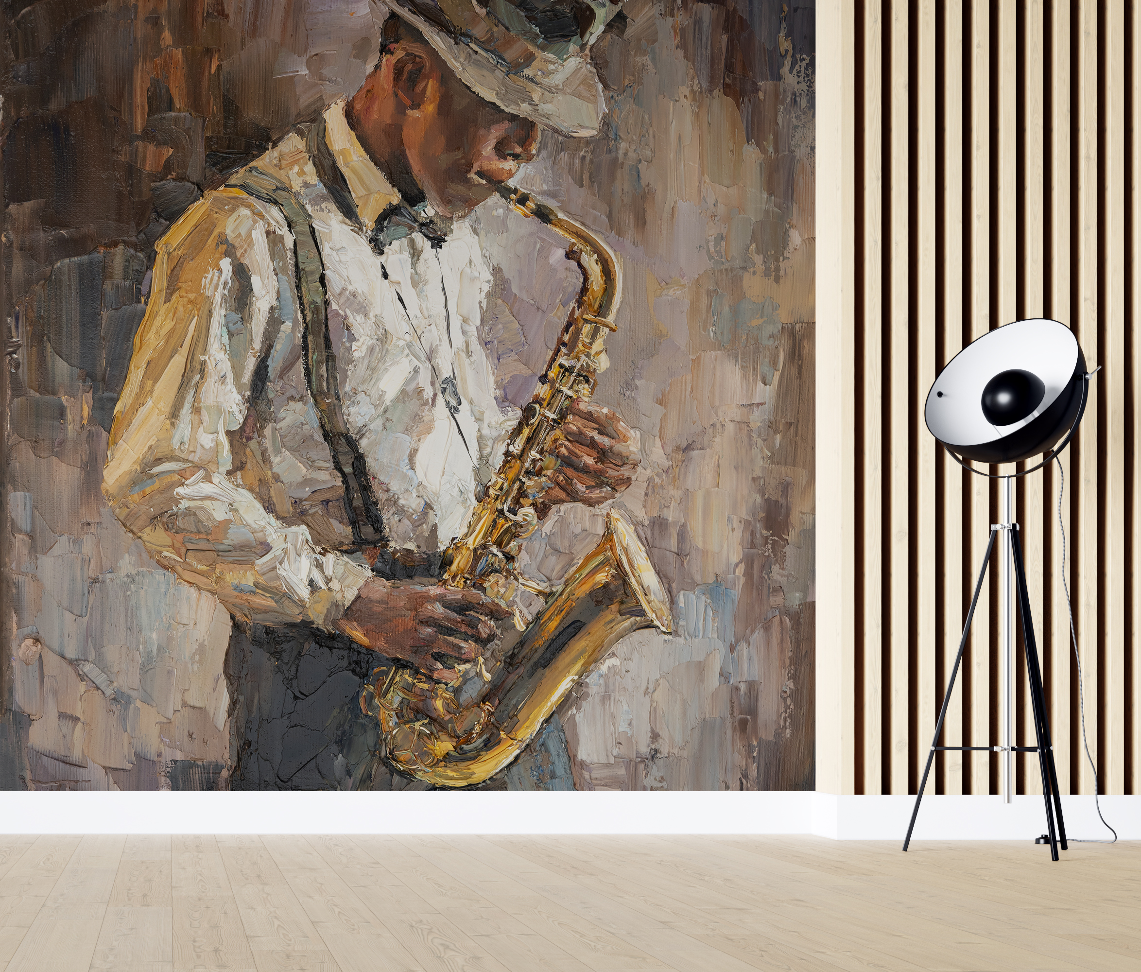 Nástěnný saxofonista