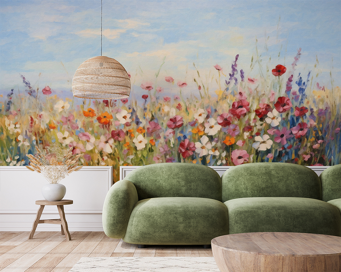 Nástěnná malba Polní květiny