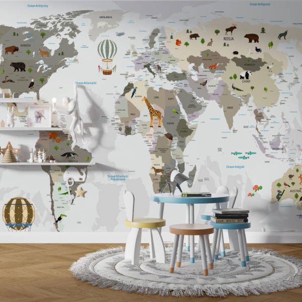 Fototapeta světa v polštině