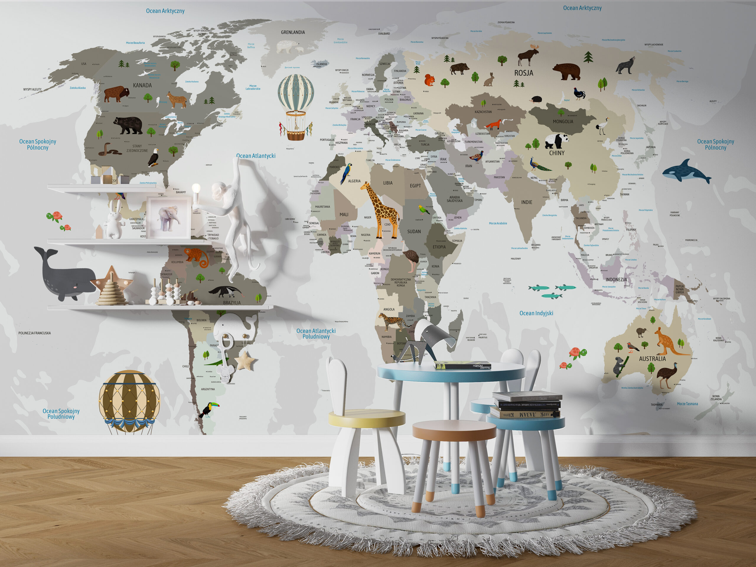 Fototapeta světa v polštině