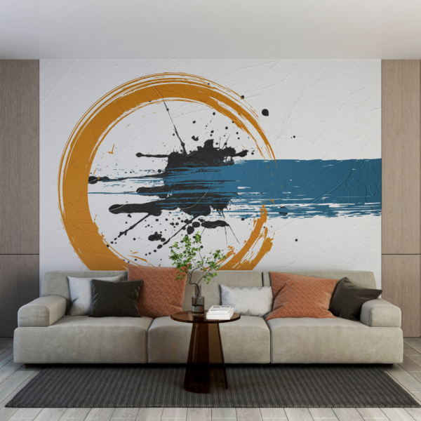 Nástěnná malba Orange Circle