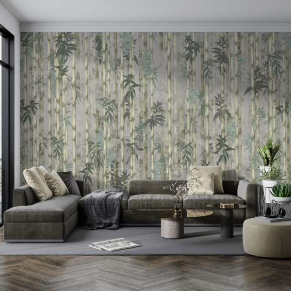 Nástěnná malba bambusových výhonků