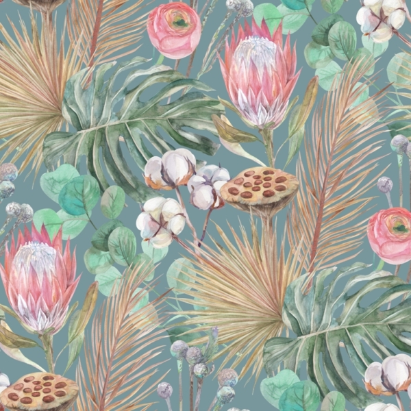 Nástěnná malba Barvy exotických rostlin