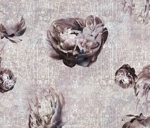 Nástěnná malba Bezbarvé pivoňky