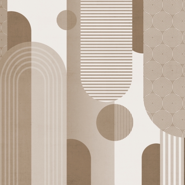 Nástěnná malba Béžová geometrie