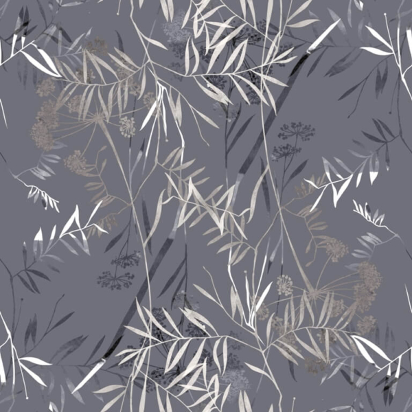 Nástěnná malba White Leaves v granátovém jablku