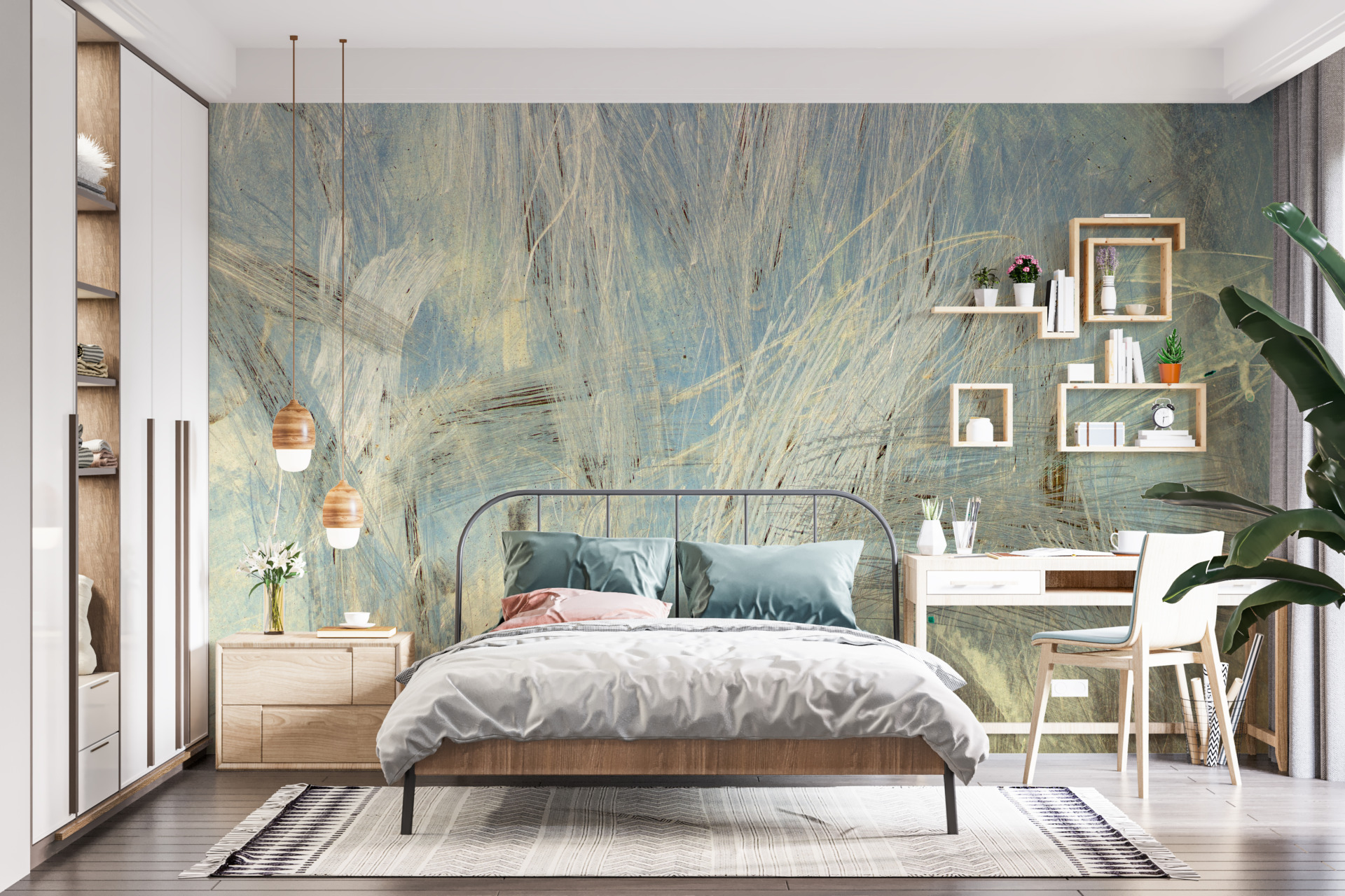 Nástěnné bílé pomlčky