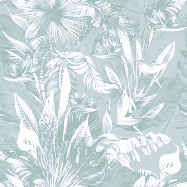 Nástěnná malba Bílé květiny