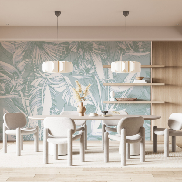 Nástěnná malba Bílé květiny