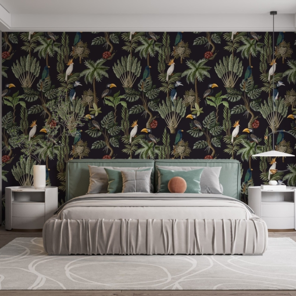 Nástěnná malba Bílí papoušci