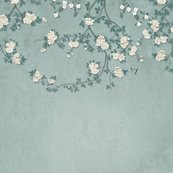 Nástěnná malba Bílé růže