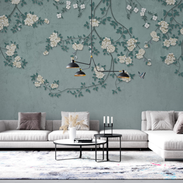 Nástěnná malba Bílé růže