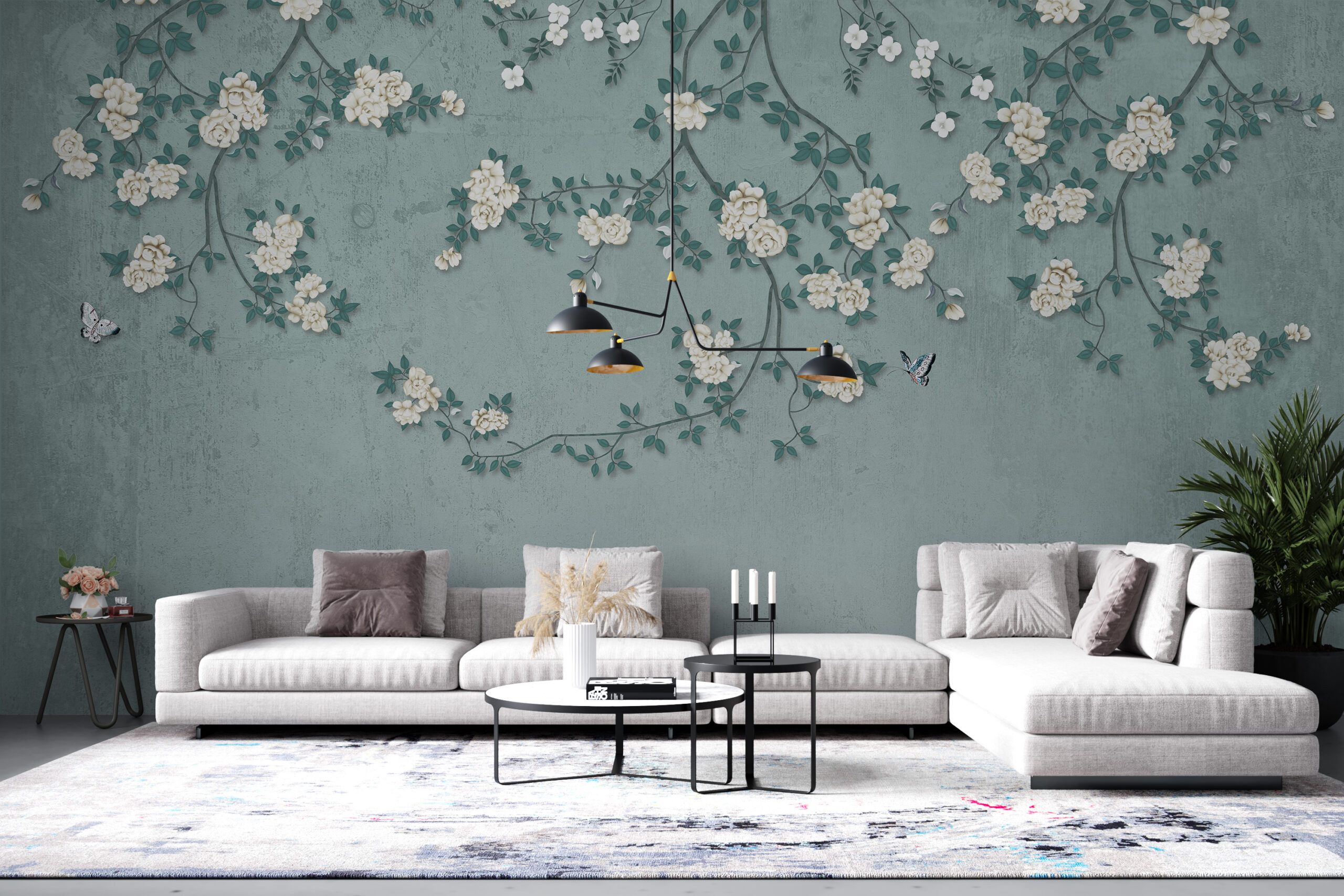 Nástěnná malba Bílé růže