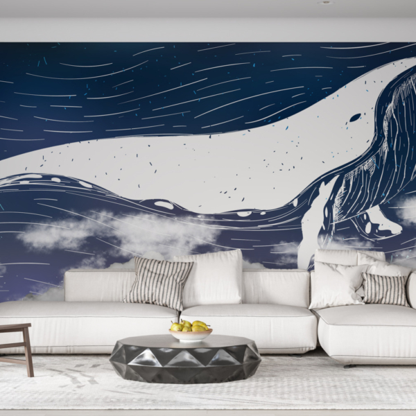 Nástěnná malba Bílý kytovec