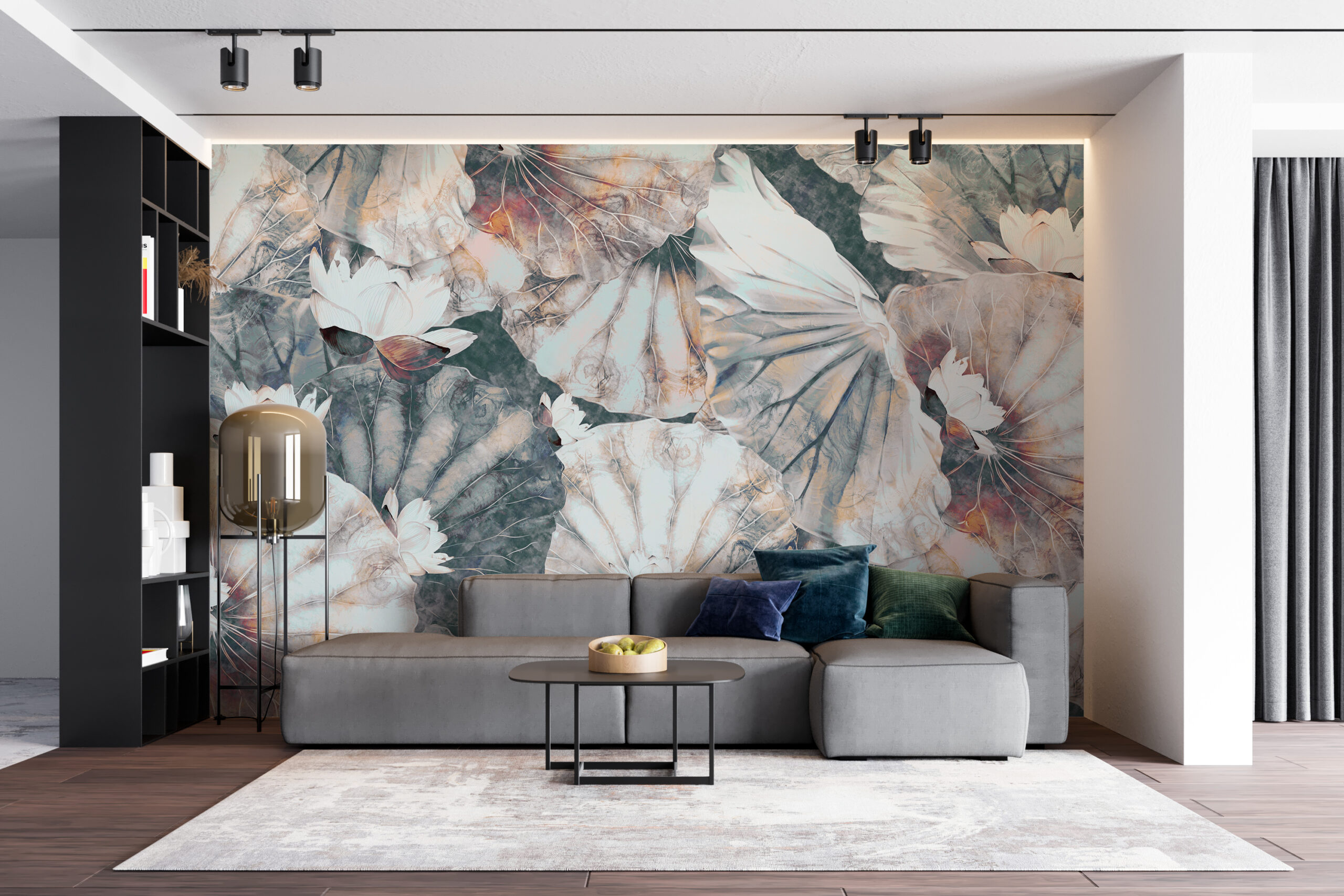 Nástěnná malba leknínů