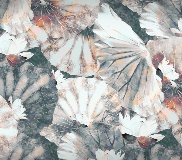 Nástěnná malba leknínů