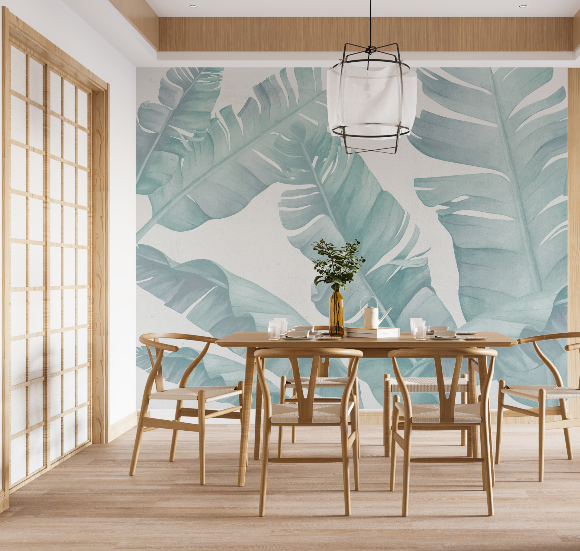 Nástěnná malba Modré peří