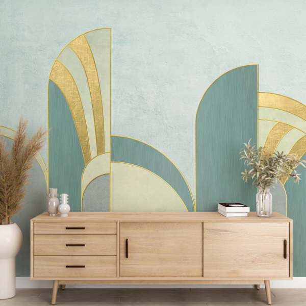 Modrá geometrie tapety