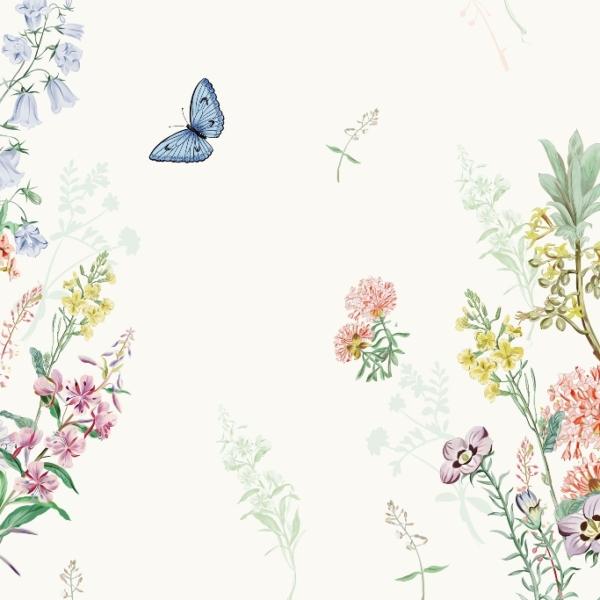 Nástěnná malba Modrý motýl