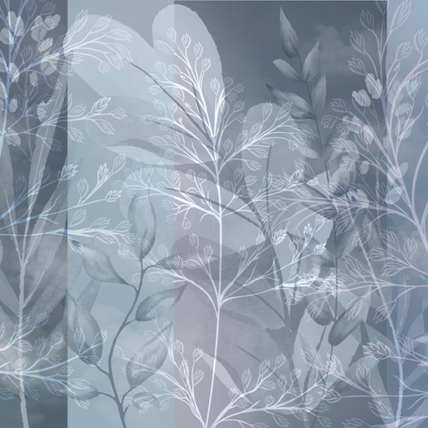 Nástěnná malba Modrý motiv zeleniny