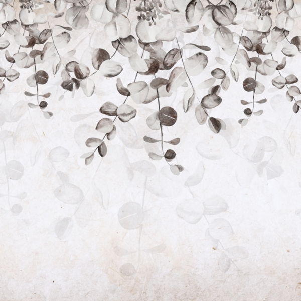 Nástěnná malba Ivy v šedé barvě