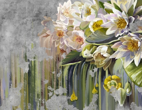 Fototapeta Kytice bílých leknínů