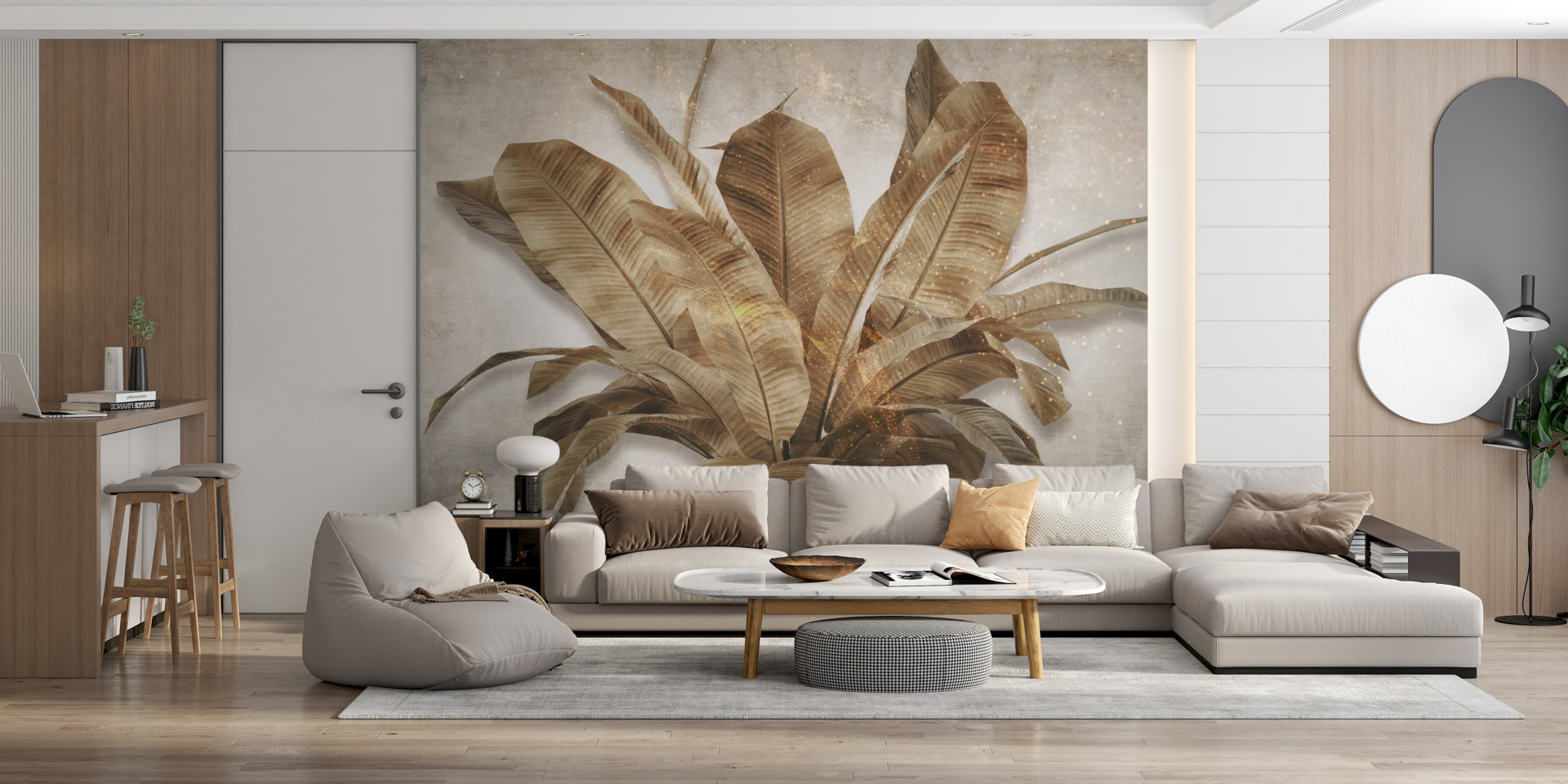 Fototapeta Kytice listů ve zlatě