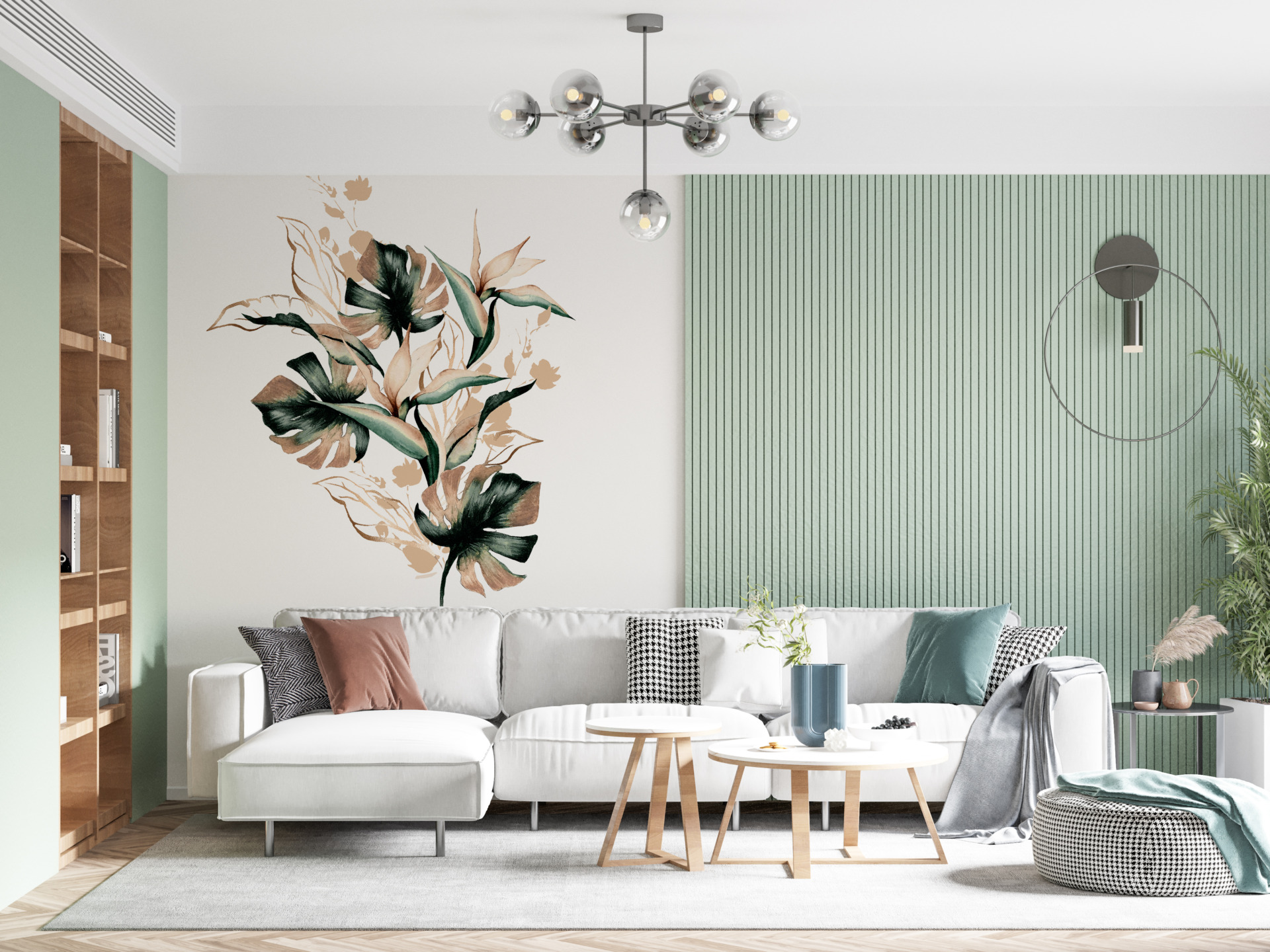 Nástěnná malba Kytice listů