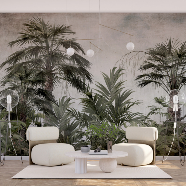 Nástěnná malba Tmavě zelená v džungli